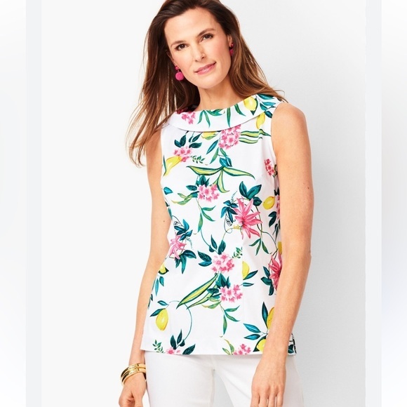 RSVP By Talbots Elegant Lemon Blouse Top Audrey Shell Size 6 NWT - Picture 1 of 12